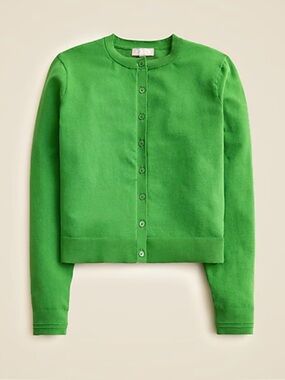 J.Crew NWT New Jackie Cardigan in Premium Ultra Fine Cotton Grass XS sold out